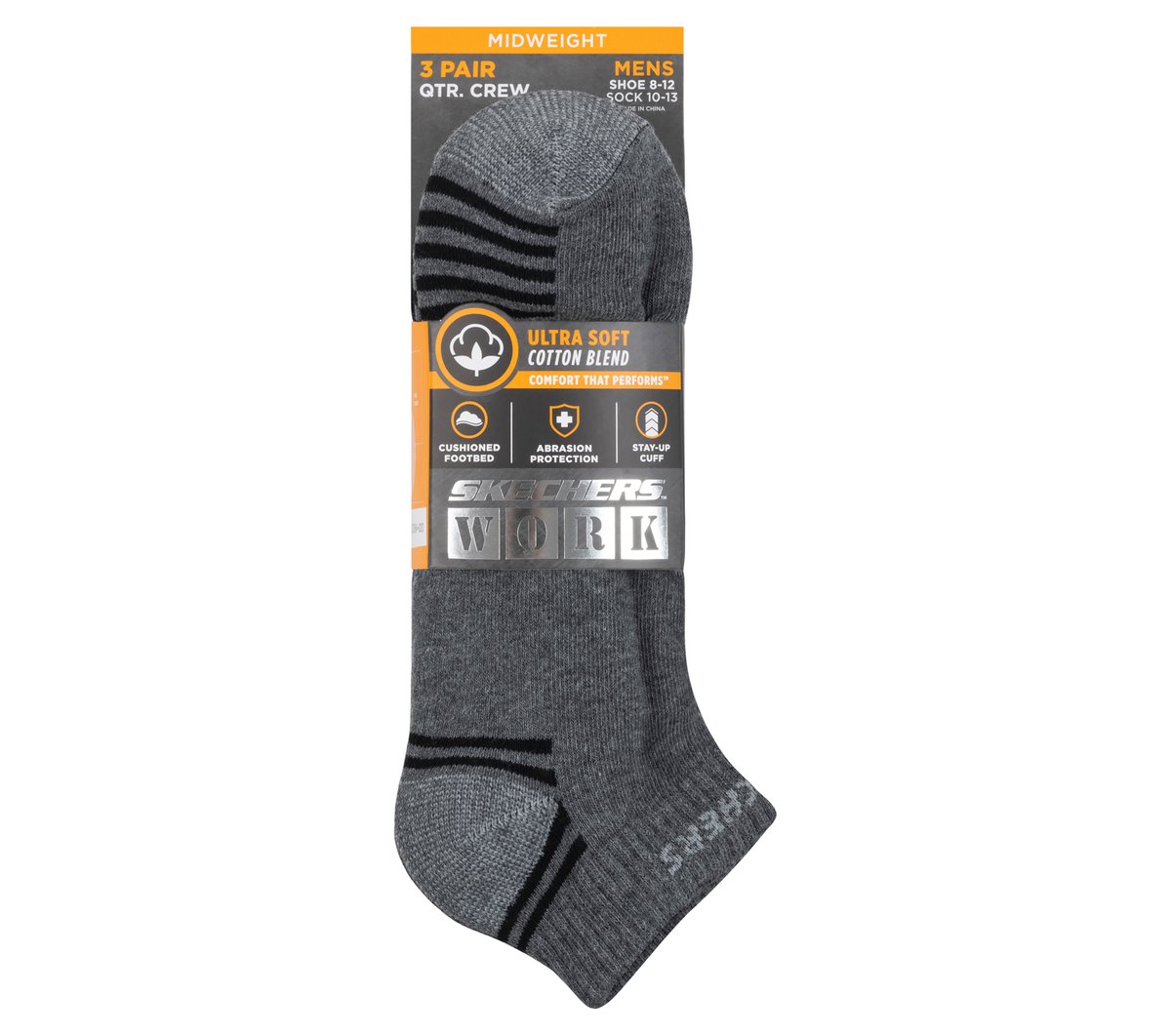 Skechers Women|Men | 3 Pack Low Cut Terry Trainer Work Socks