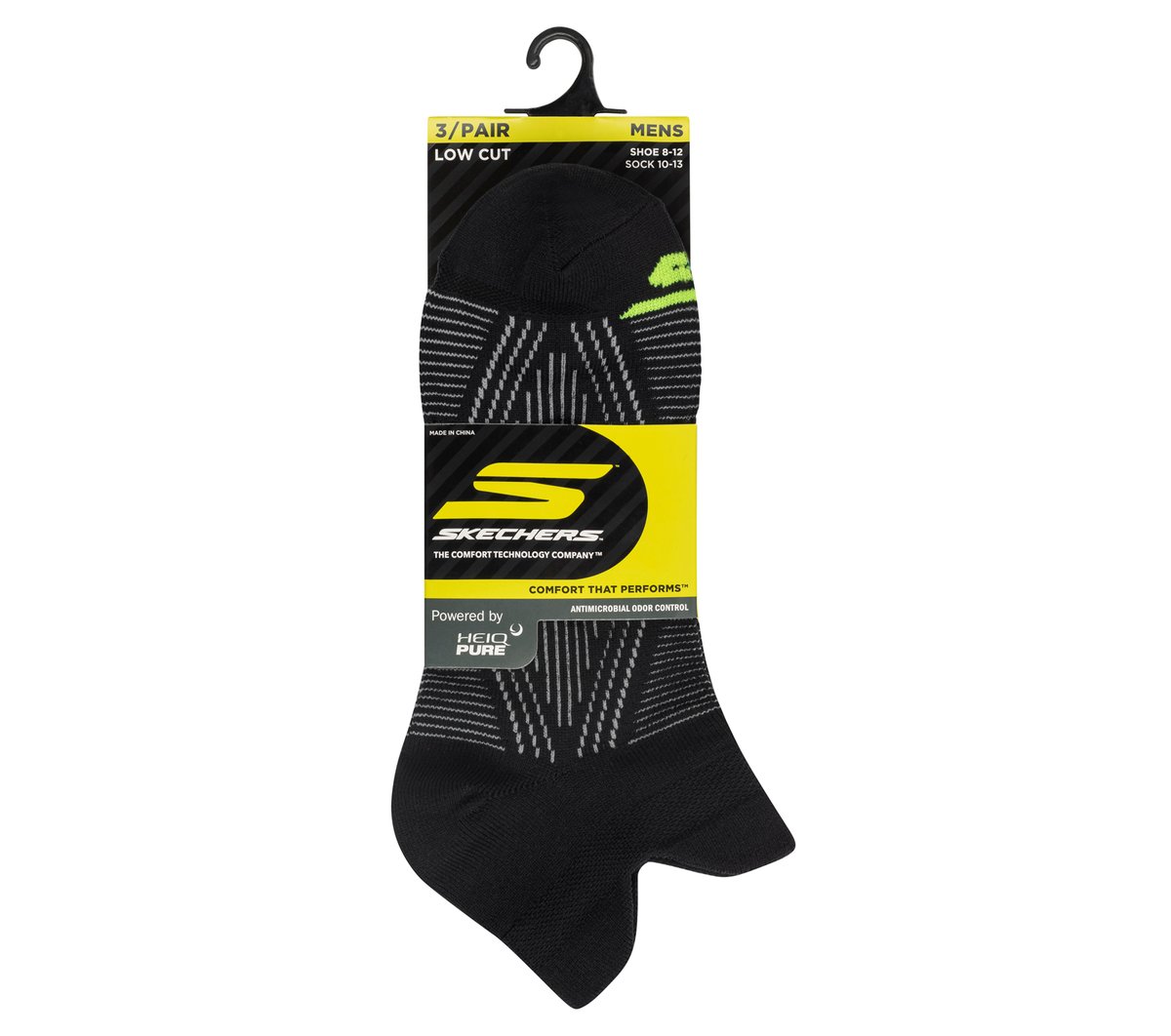 Skechers Men | 3 Pack Men's Performance Low Cut Pattern Socks