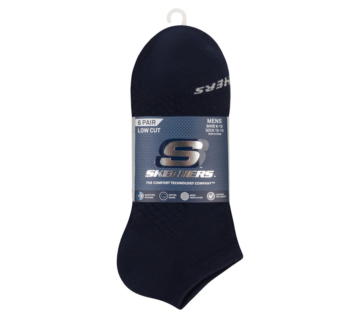 Skechers Men | 6 Pack Men's Low Cut Texture Knit Socks