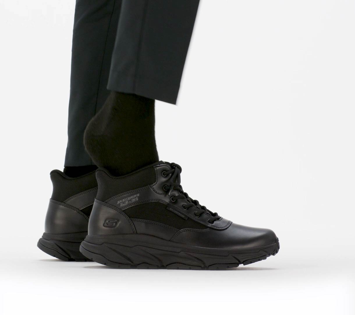 Skechers Men | Skechers Slip-in Work Waterproof Slip-Resistant: D'Lux Journey - Redron