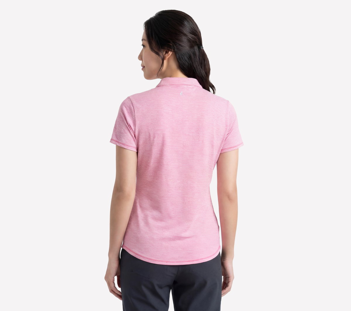 Skechers Women | Short Sleeve On The Green Striped Polo