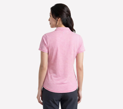 Skechers Women | Short Sleeve On The Green Striped Polo