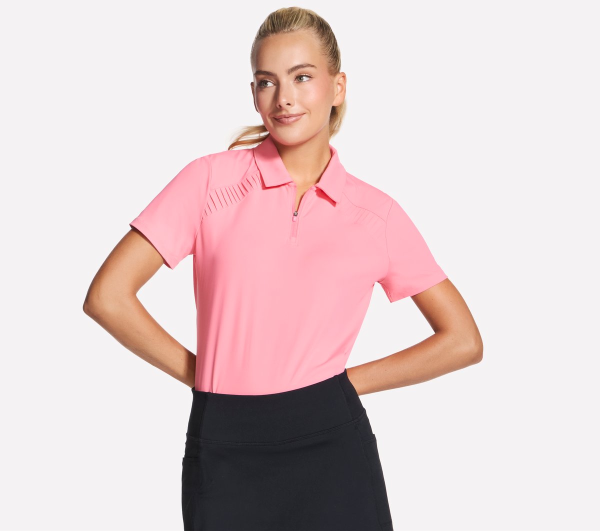 Skechers Women | GO GOLF Short Sleeve Birdie Zip Front Polo