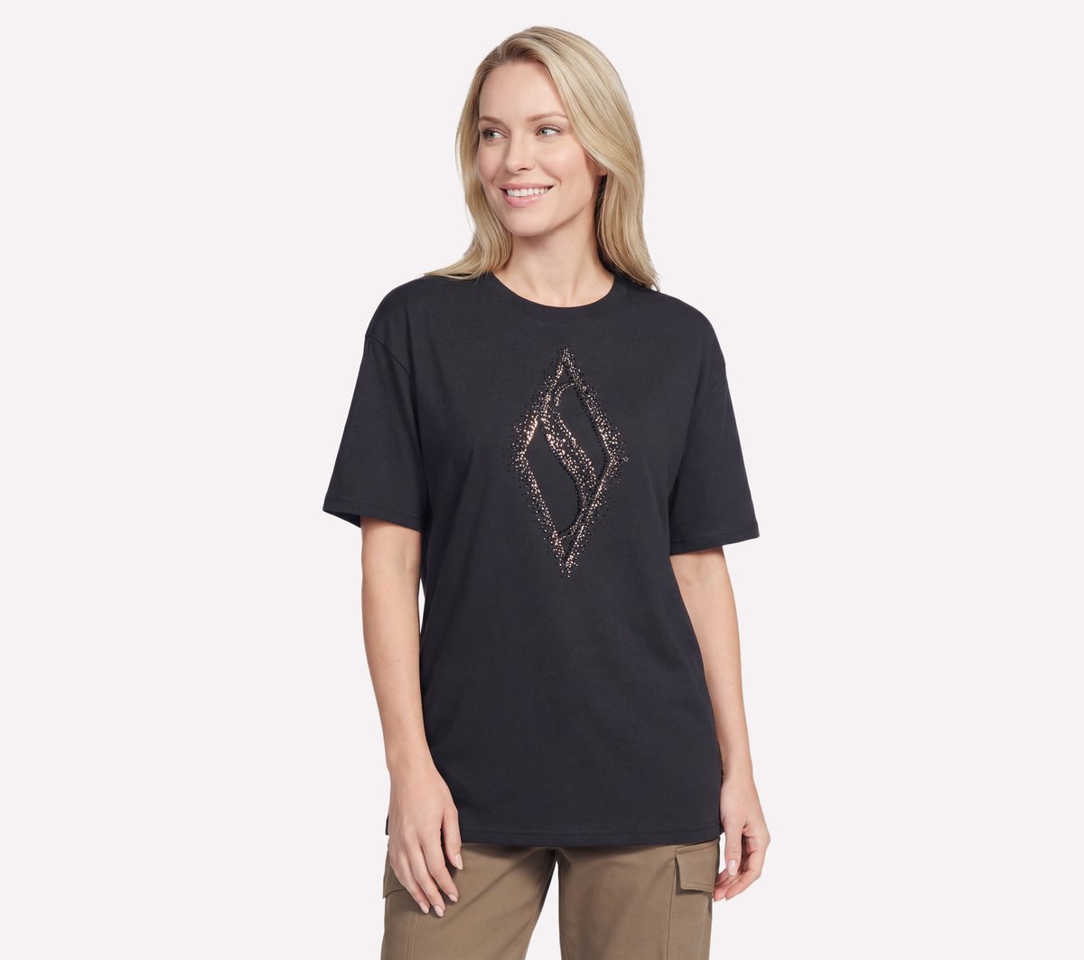 Skechers Women | Gold Splatter Diamond Short Sleeve Tee