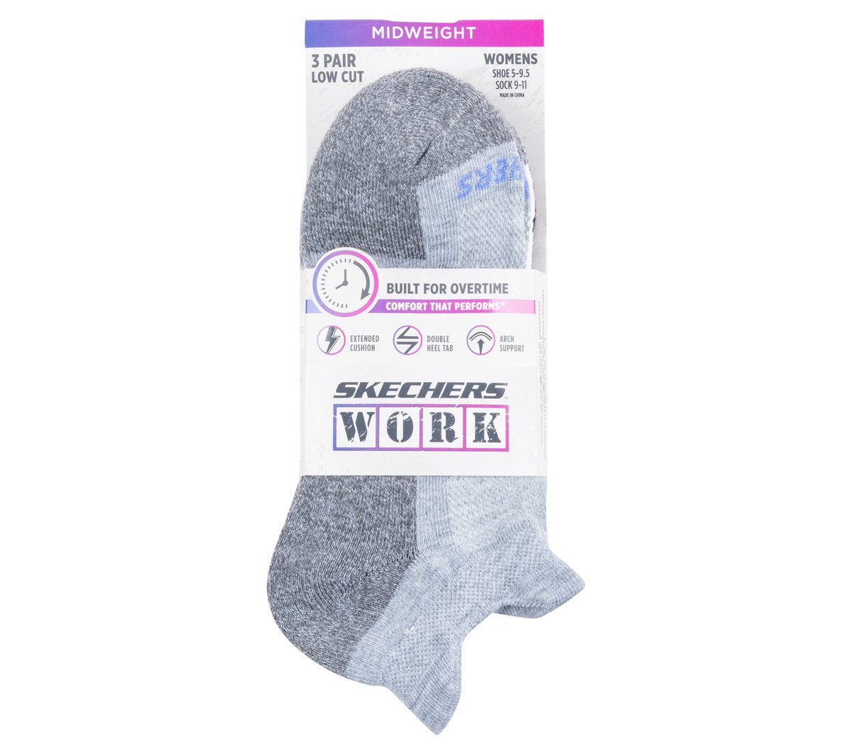 Skechers Women | Work: Lowcut Heel Tab Socks - 3 Pack
