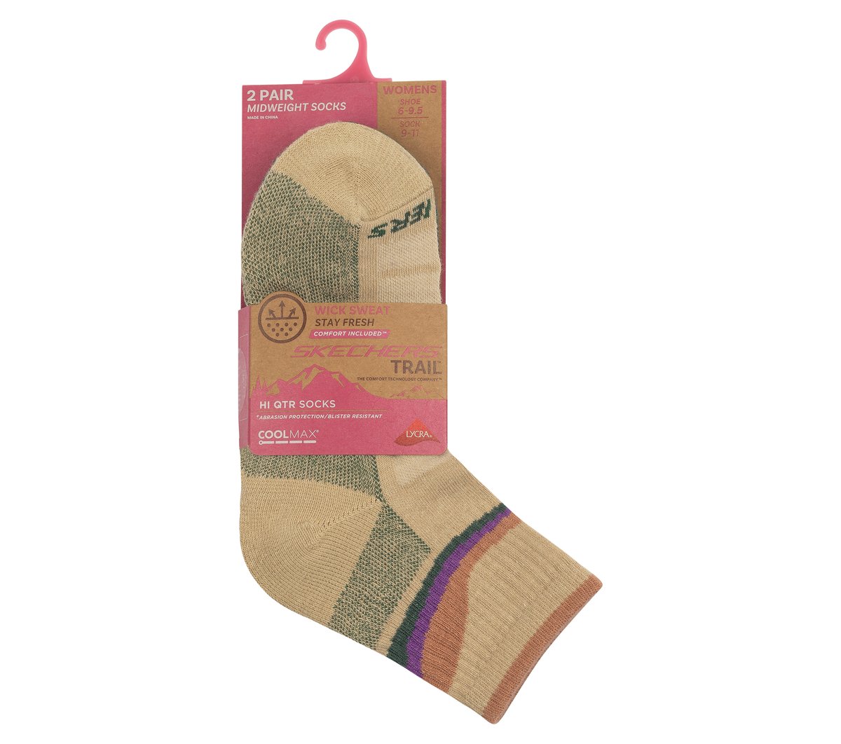 Skechers Women | 2 Pack Women's Trail Quarter Socks