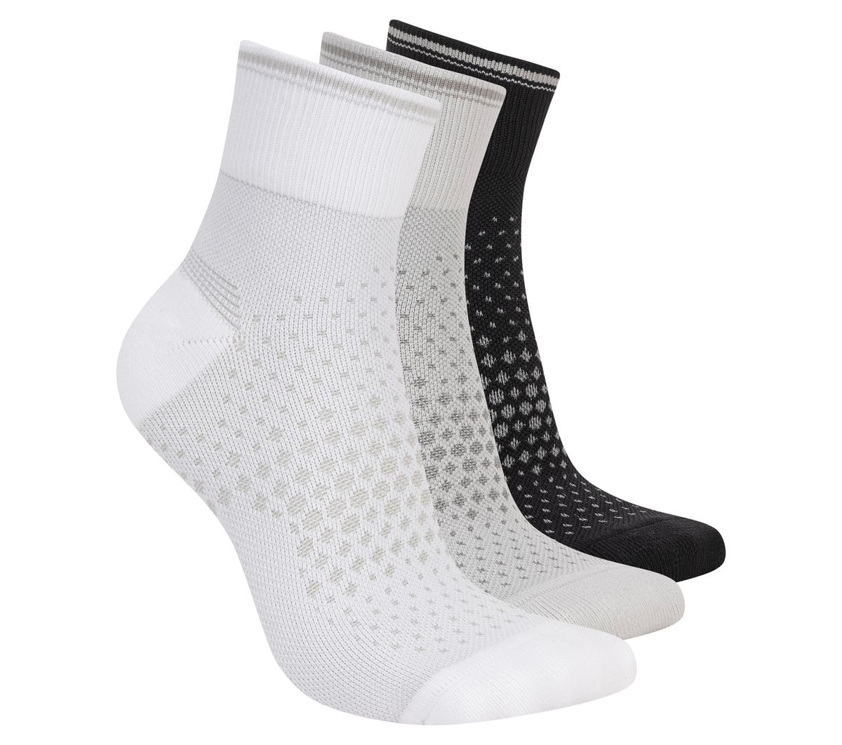 Skechers Women | 3 Pack Women's Reflective Performance Quarter Socks