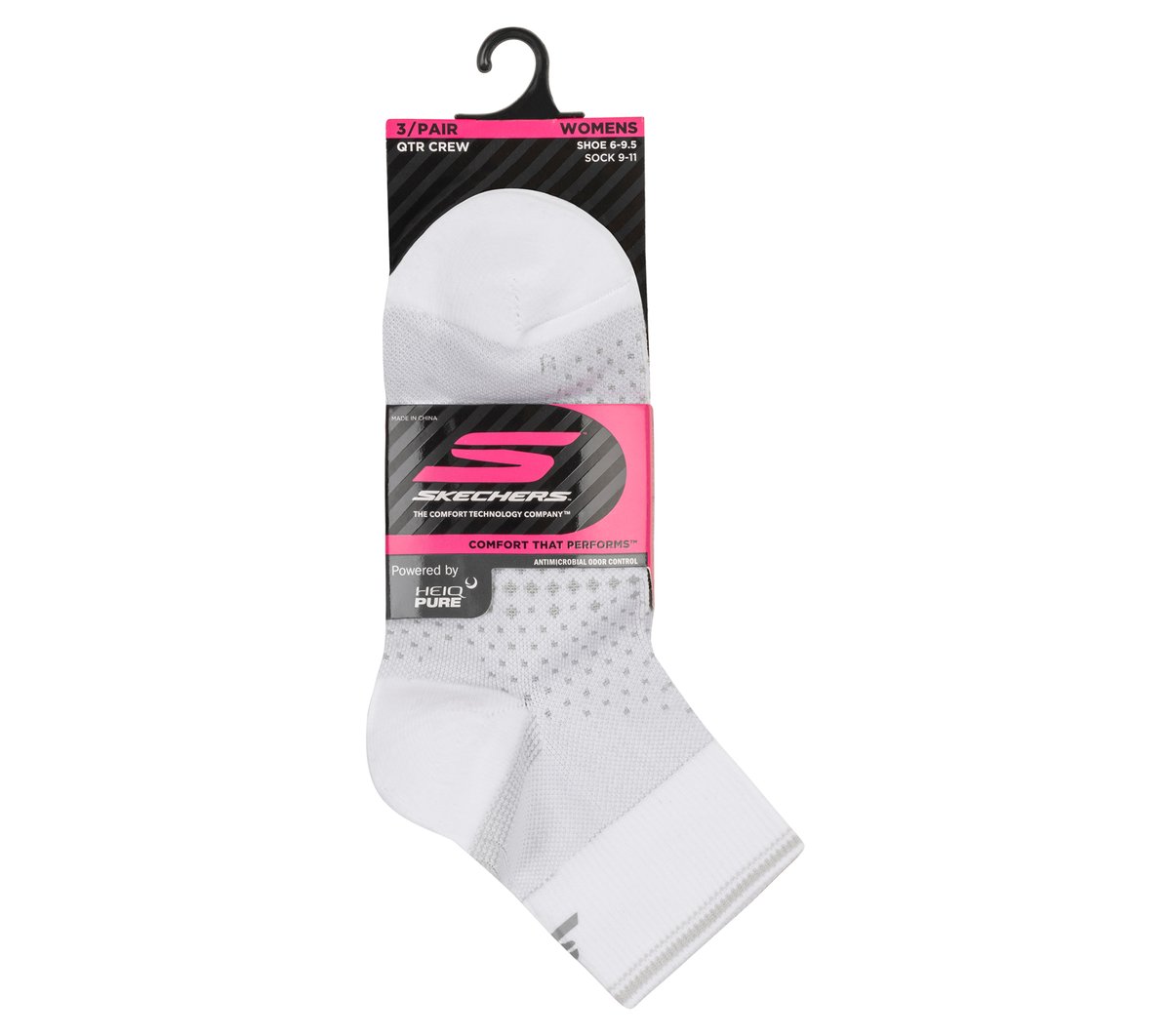 Skechers Women | 3 Pack Women's Reflective Performance Quarter Socks