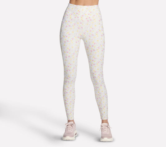 Skechers Women | GO WALK Rib Floral Full Length High-Waisted Legging