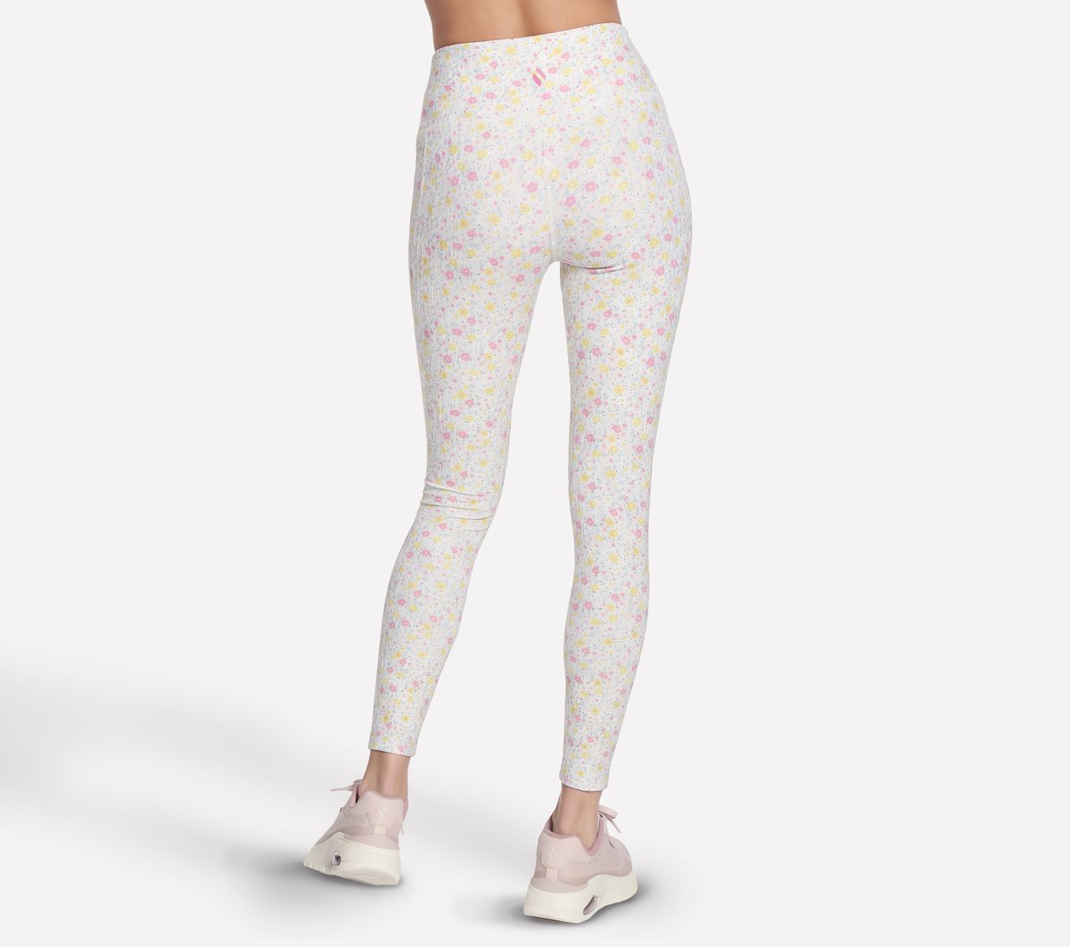 Skechers Women | GO WALK Rib Floral Full Length High-Waisted Legging