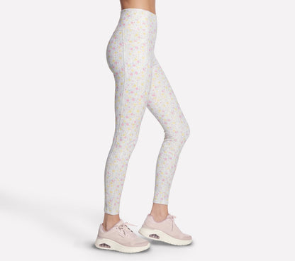 Skechers Women | GO WALK Rib Floral Full Length High-Waisted Legging