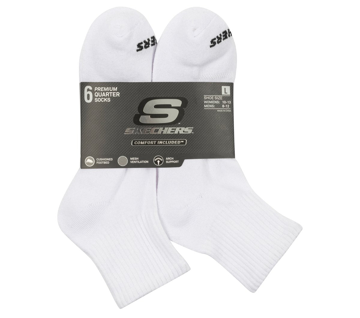 Skechers Men | 6 Pack Core Quarter Large Socks