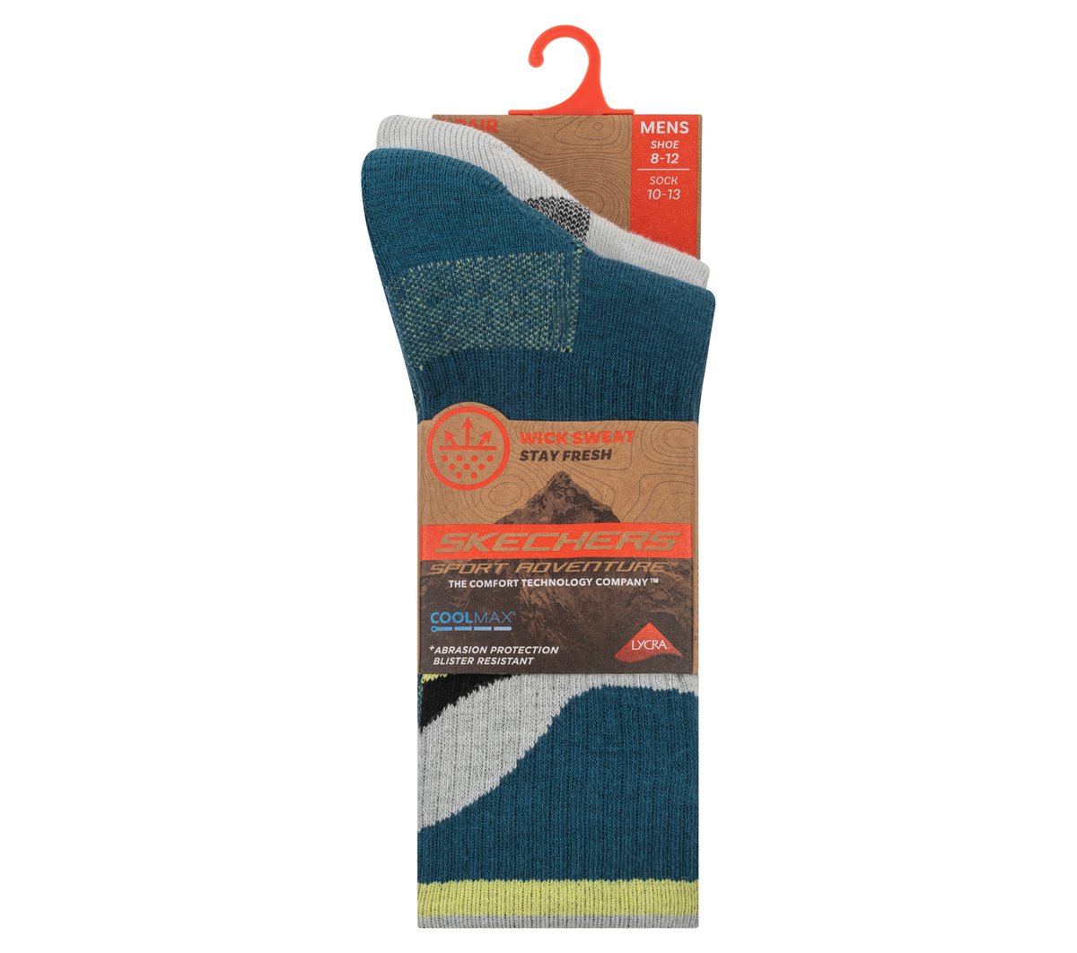 Skechers Men | 2 Pack Men's Crew Trail Socks