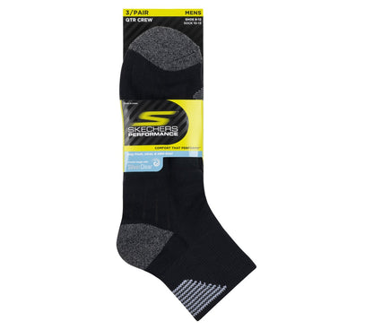 Skechers Men | 3 Pack Men's Half Terry Quarter Crew Socks