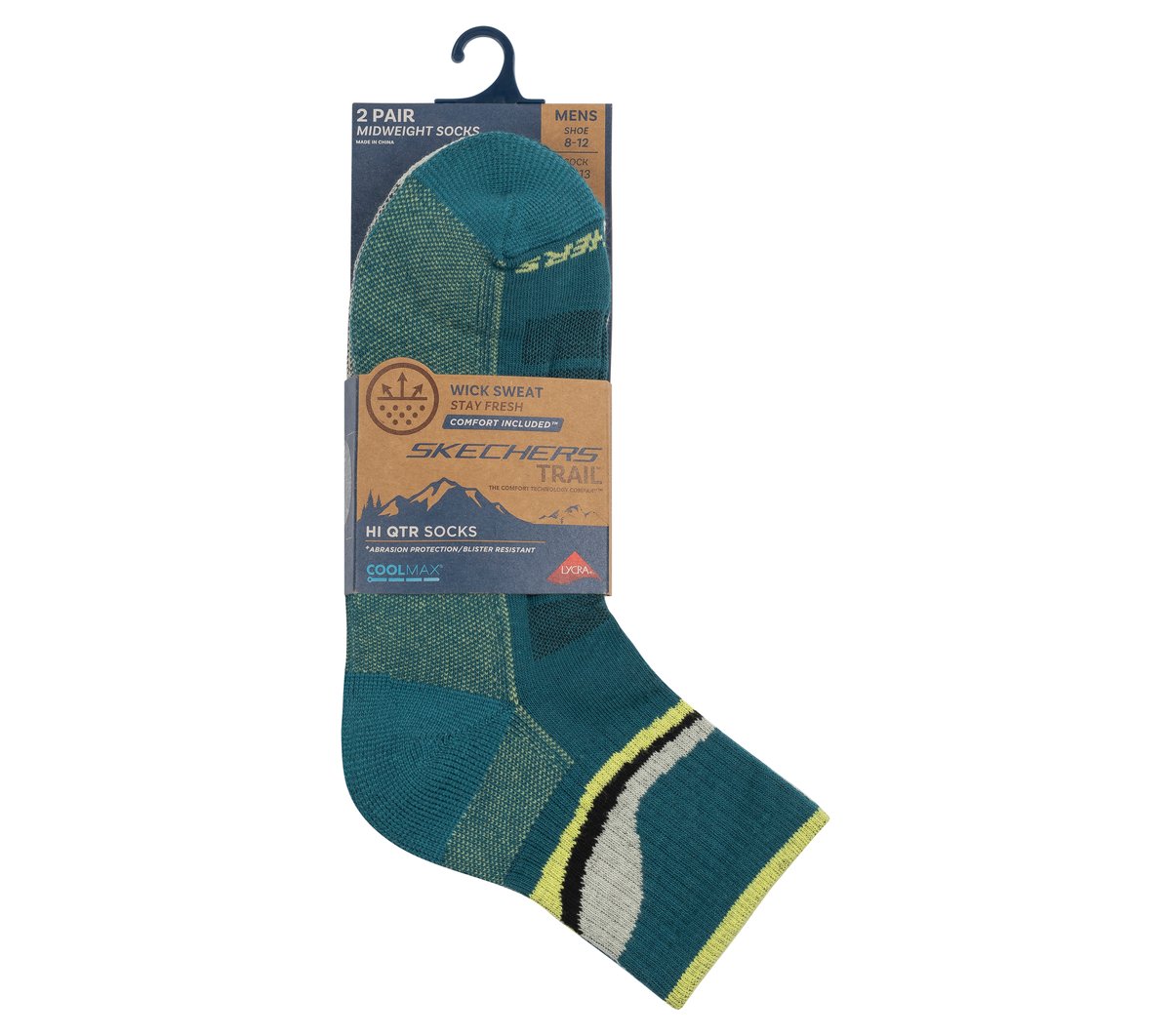 Skechers Men | 2 Pack Men's Quarter Trail Socks