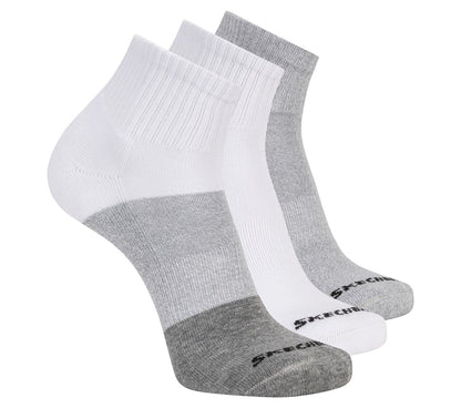 Skechers Men | 3 Pack Men's Colorblock Quarter Socks