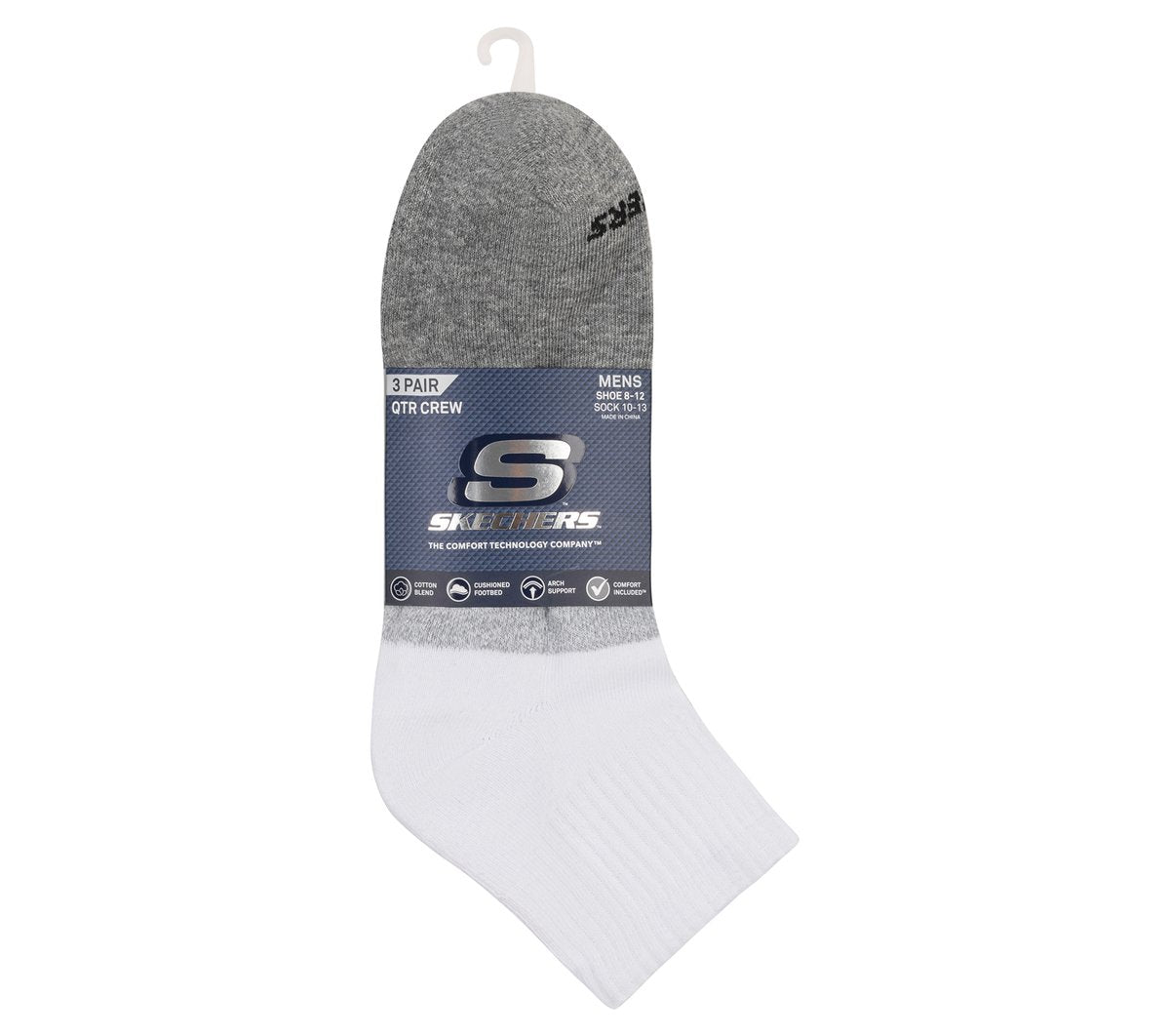 Skechers Men | 3 Pack Men's Colorblock Quarter Socks