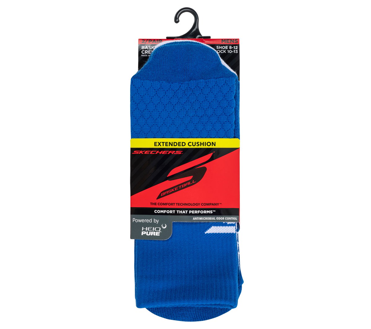 Skechers Men | 2 Pack Performance Basketball Crew Socks