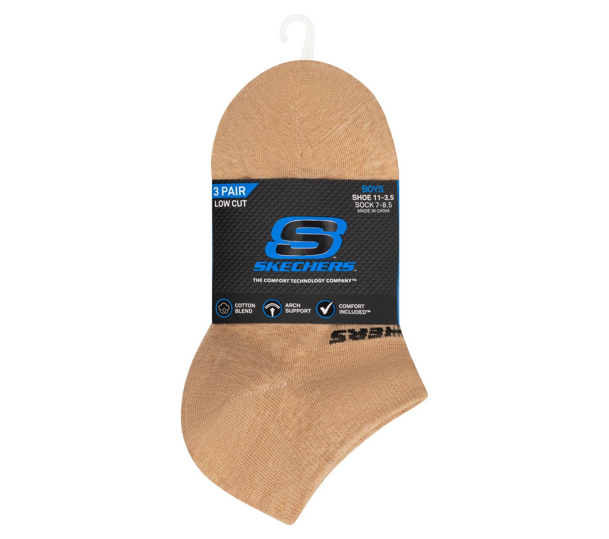 Skechers Kids | 3 Pack Boys' Low Cut Cotton Socks