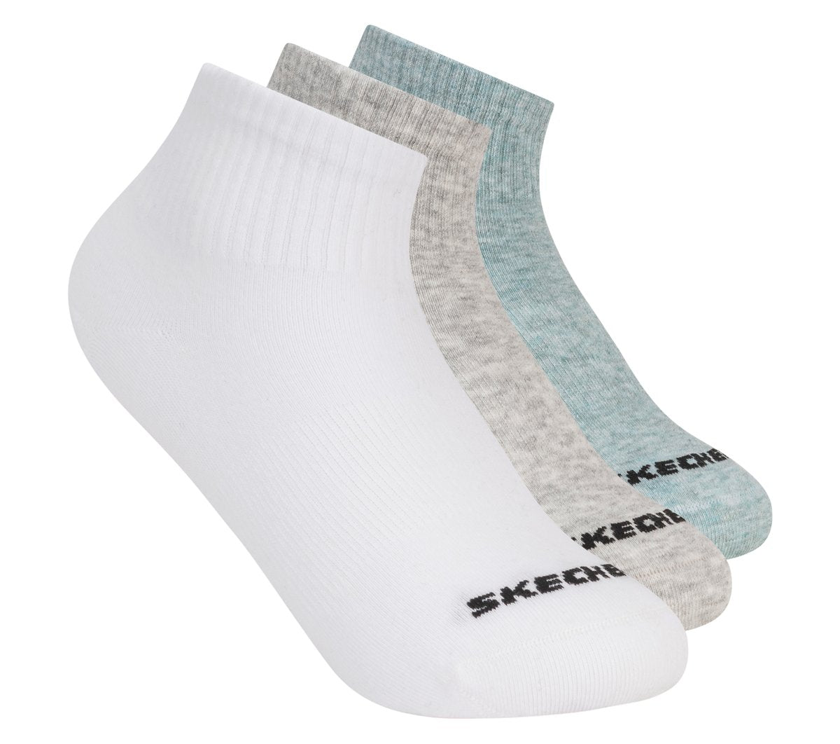 Skechers Kids | 3 Pack Boys' Quarter Crew Cotton Socks
