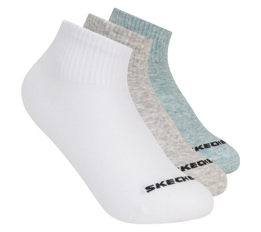 Skechers Kids | 3 Pack Boys' Quarter Crew Cotton Socks