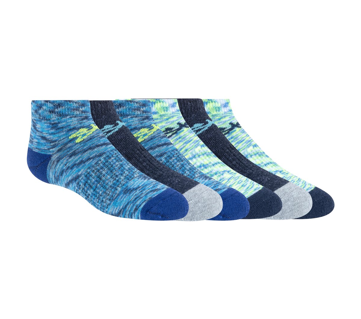 Skechers Kids | 6 Pack Space Dye Low Cut Socks