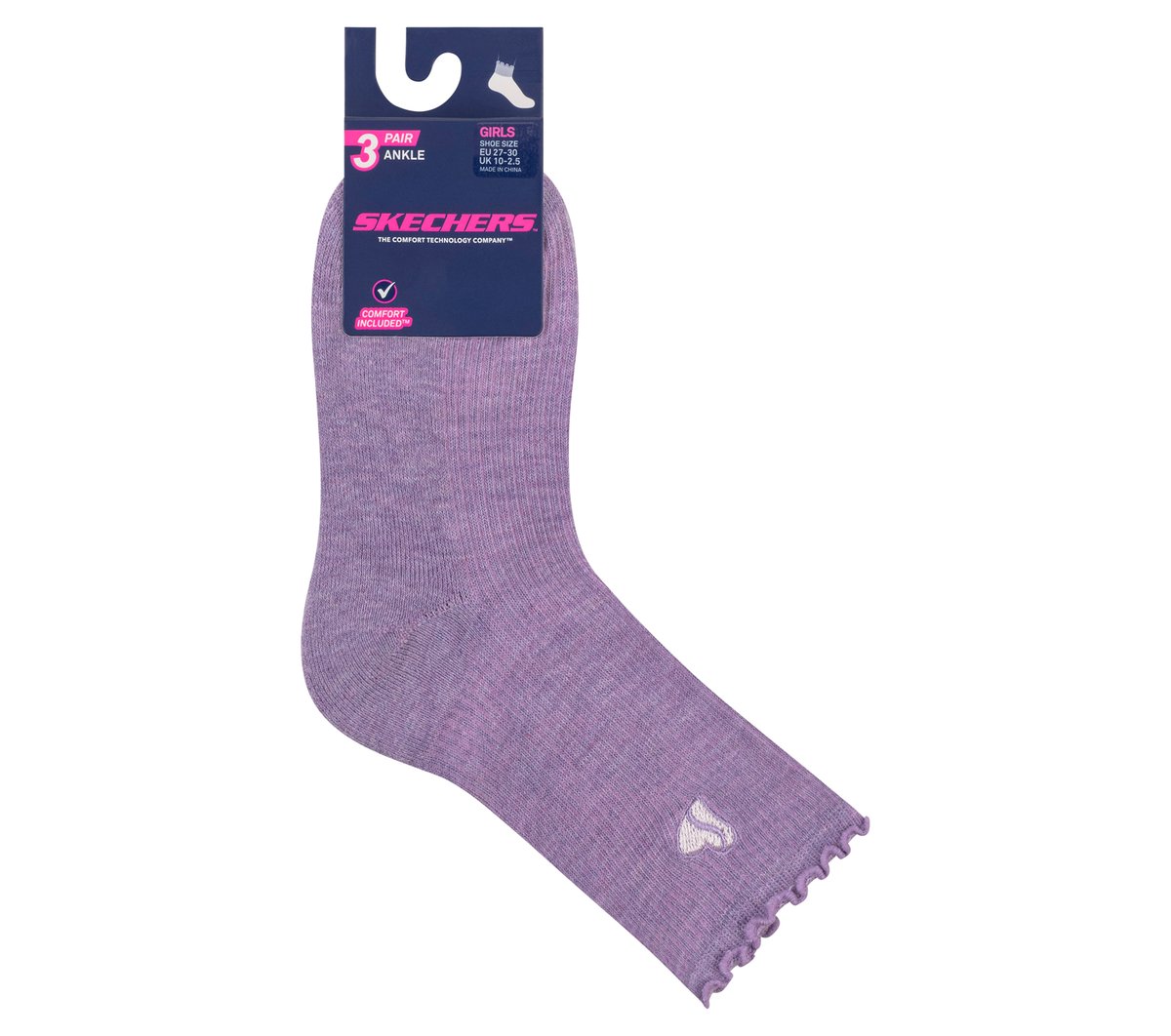 Skechers Kids | 3 Pack Kids Ankle Lettuce Socks