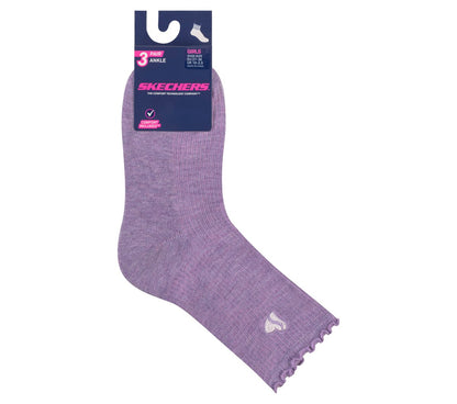 Skechers Kids | 3 Pack Kids Ankle Lettuce Socks