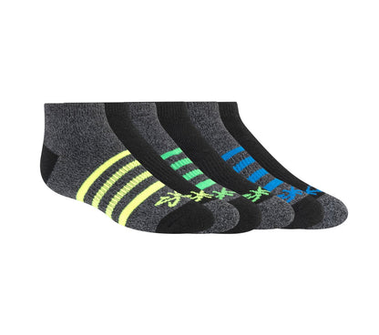 Skechers Kids | 6 Pack Low Cut Marled Stripe Socks